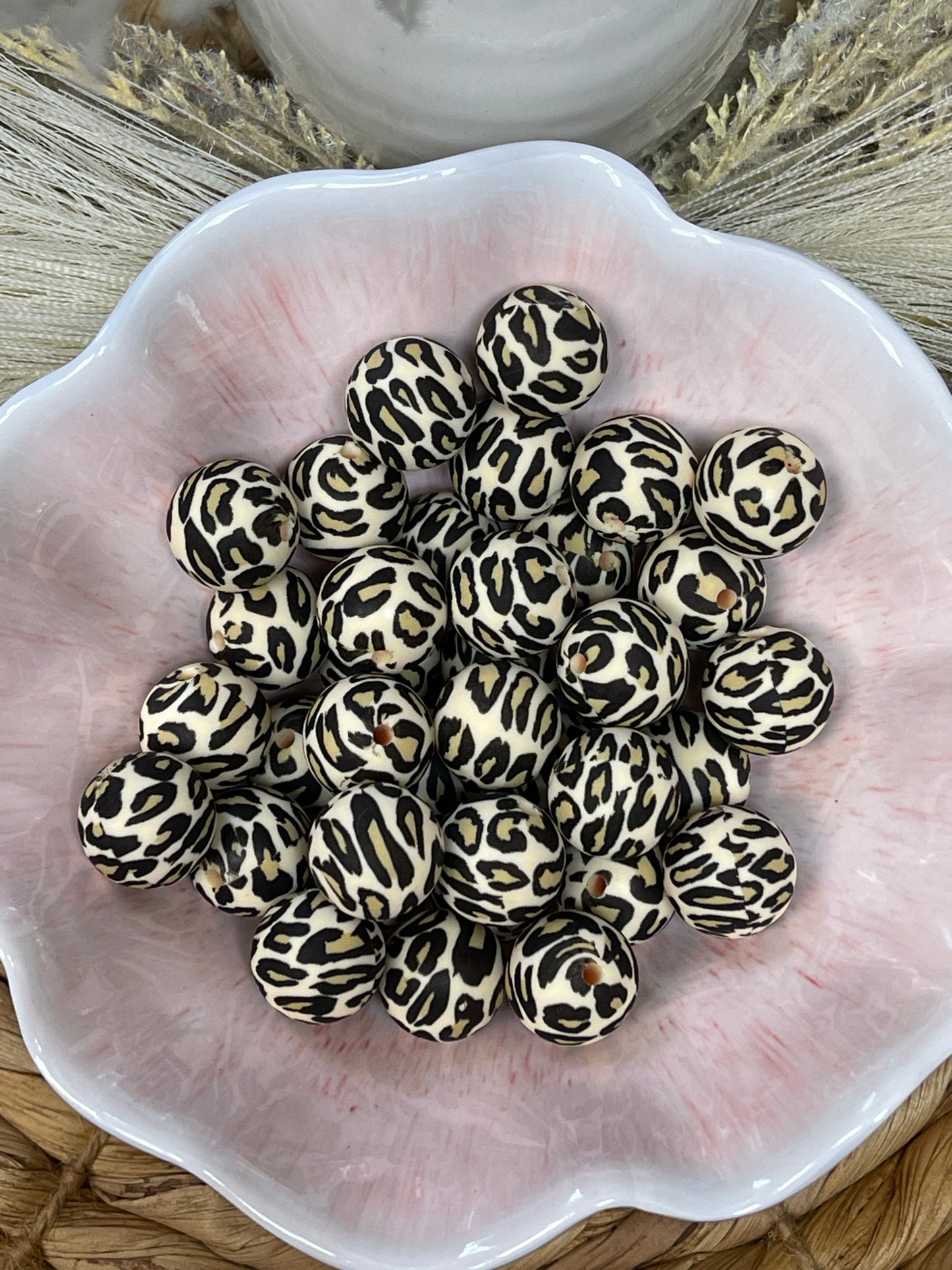 Leopard Printed 15mm Round