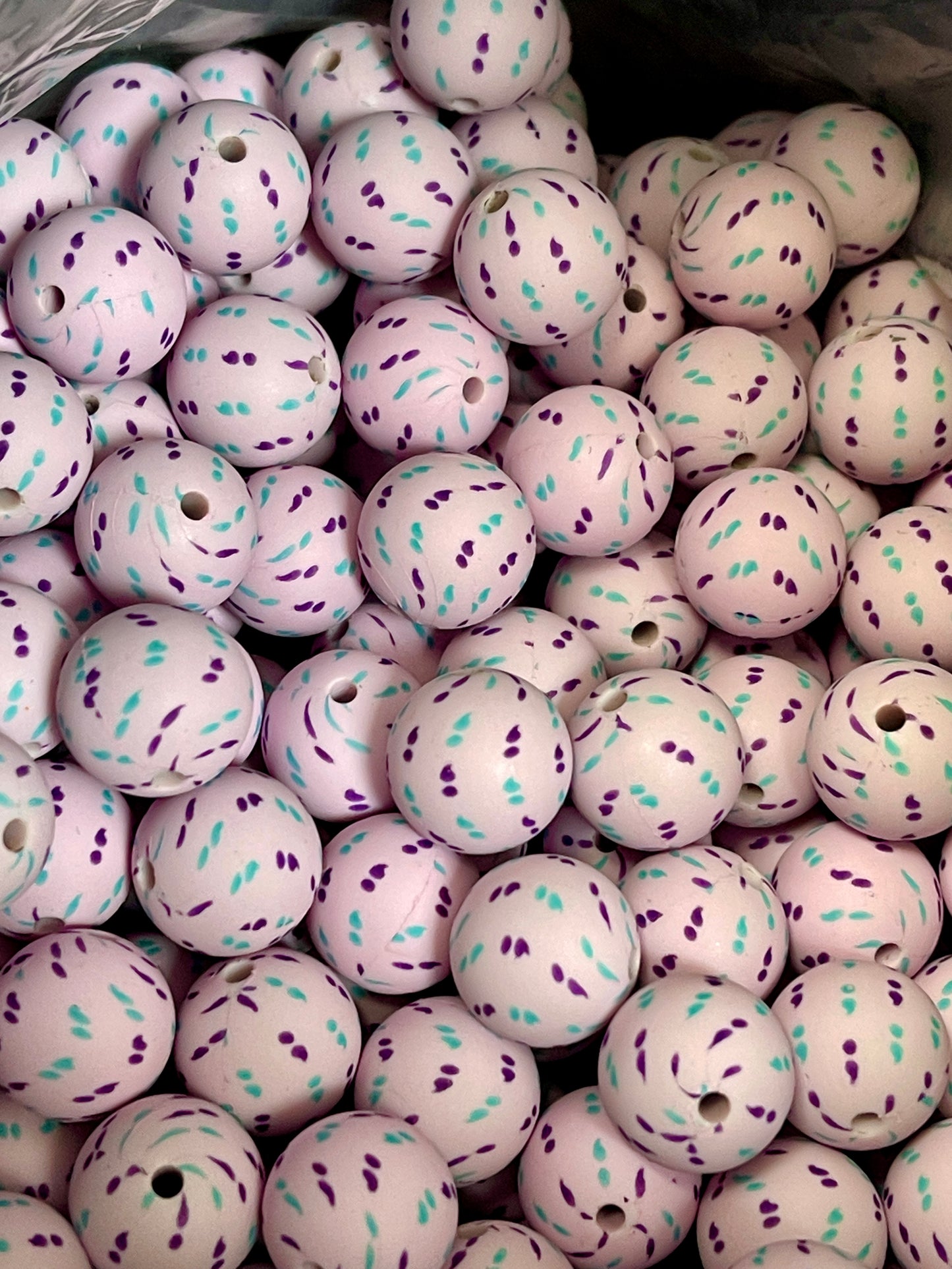 Semicolon Purple Teal 15 mm round