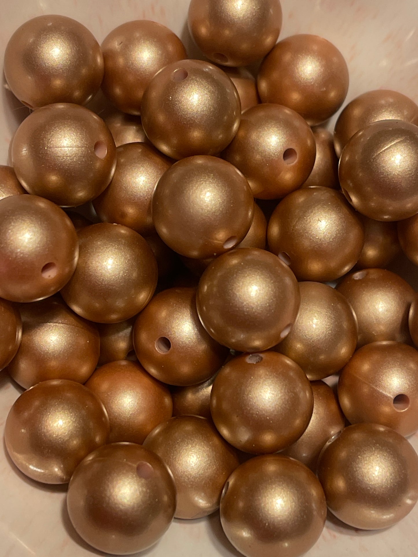 Metallic Rose Gold 15mm round