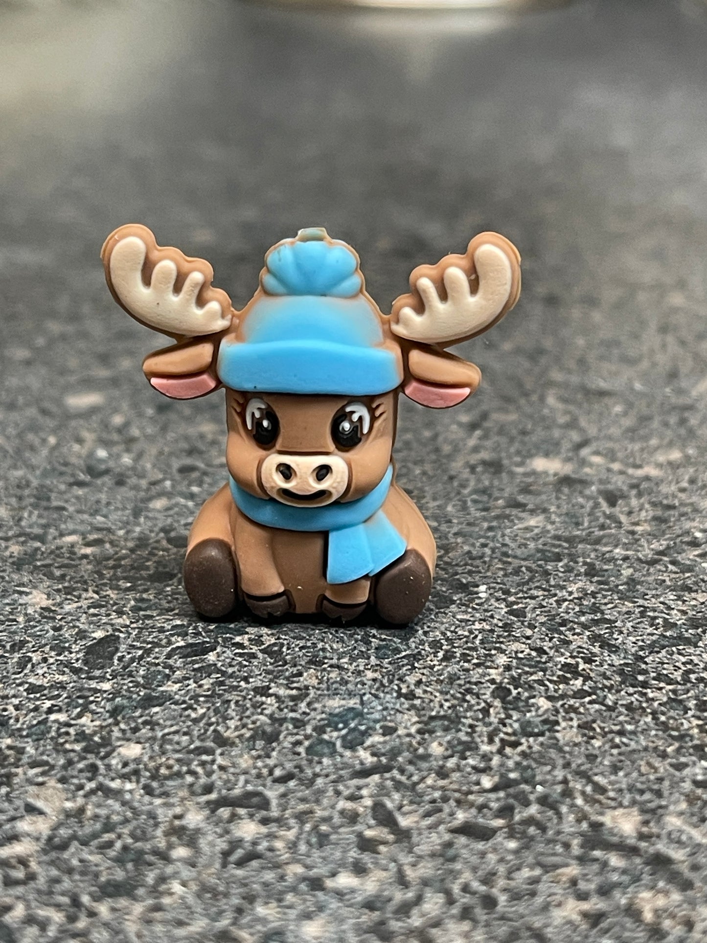 3D winter Moose Silicone Focal Beads