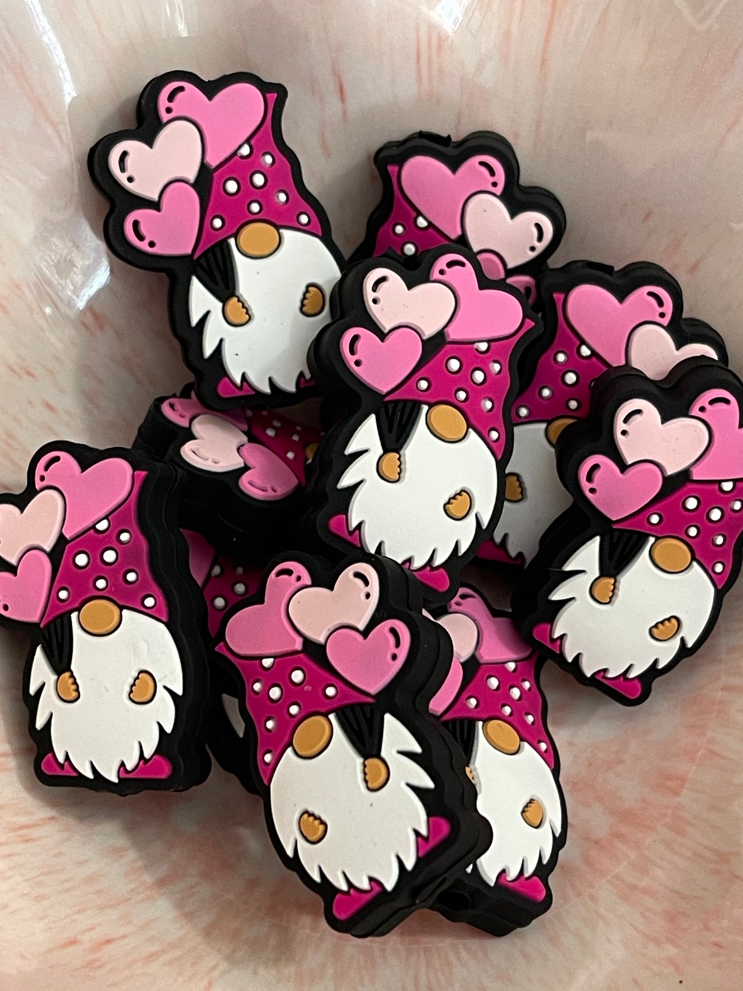 PINK Gnome Balloons Valentine Focal
