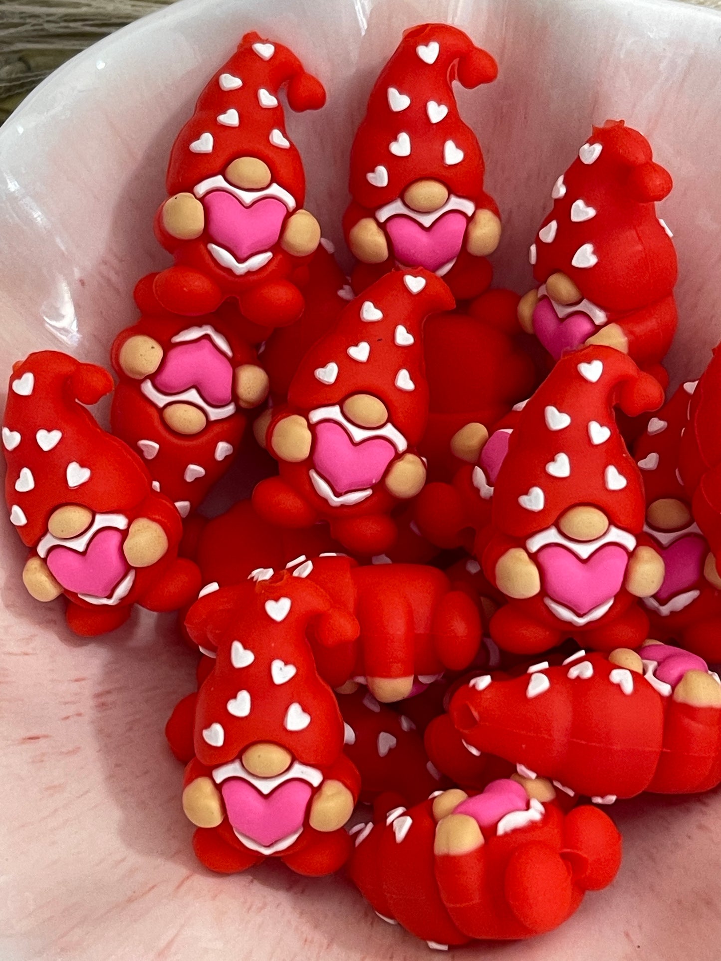 3D Valentine RED Gnome Focal