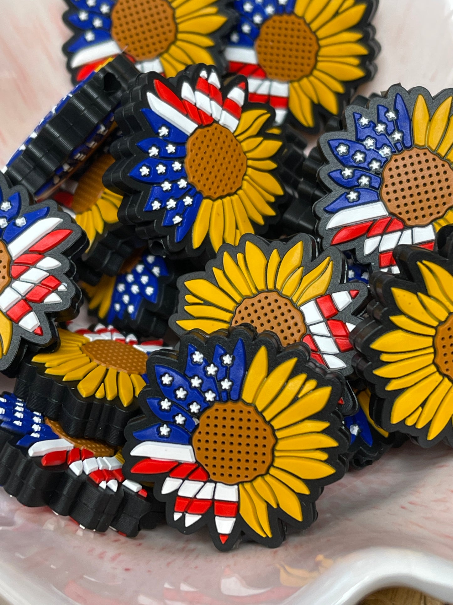 USA Sunflower Flag Focal