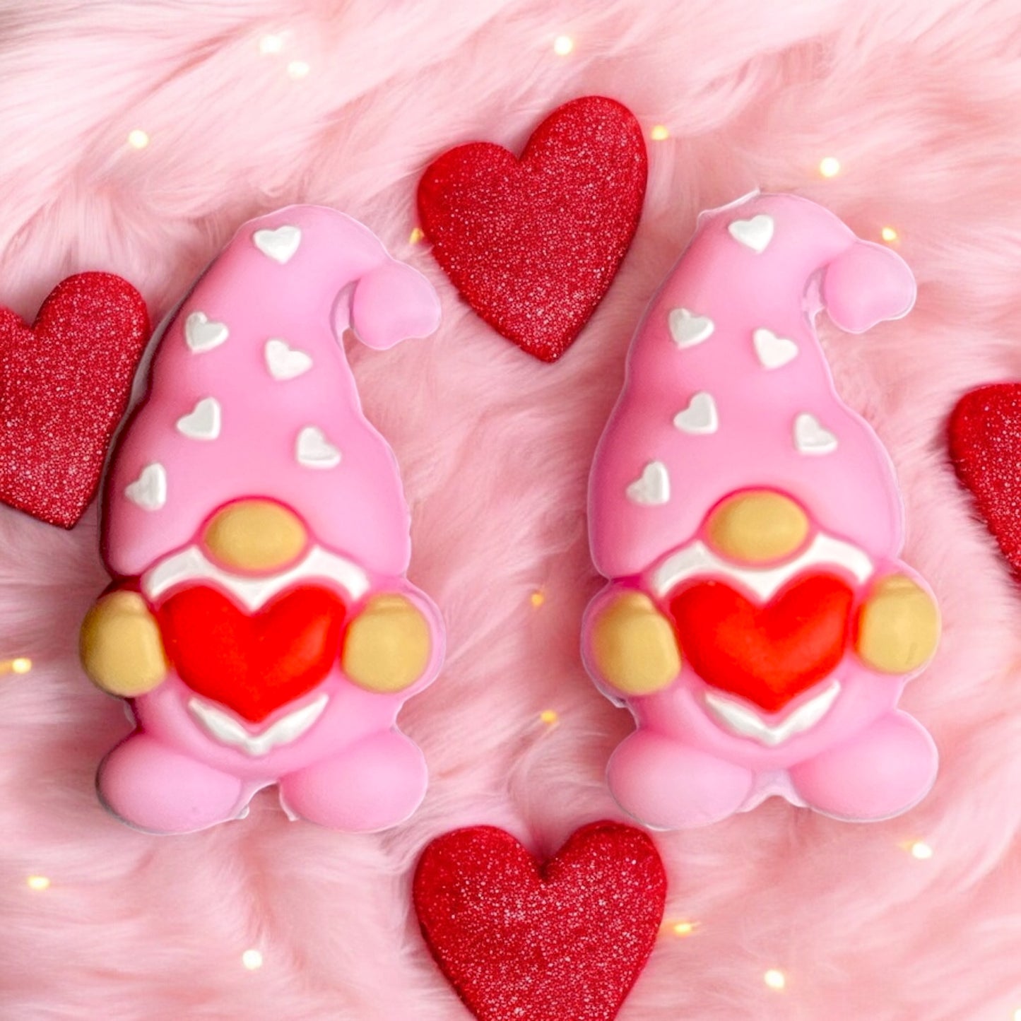 3D Valentine PINK Gnome Focal
