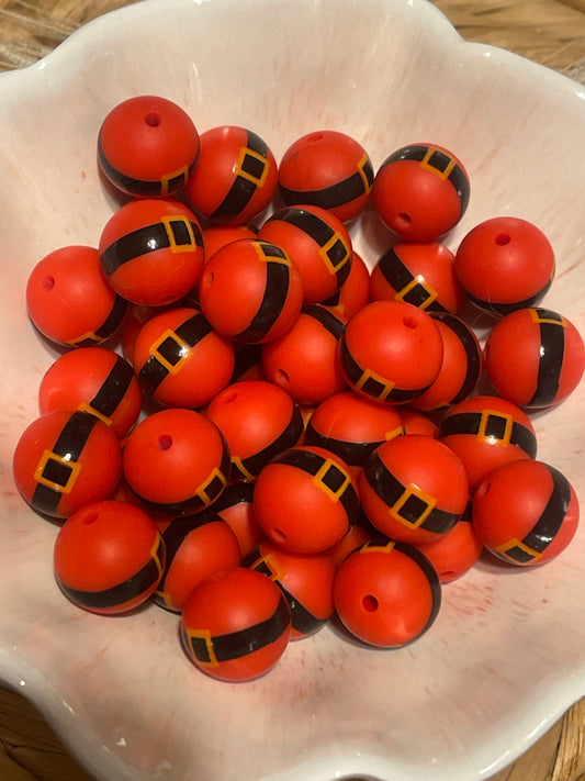 Santa Belt Christmas Printed 15mm Round
