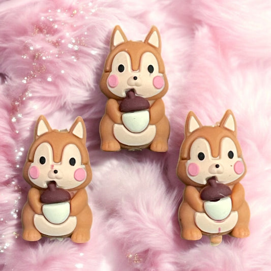 3D Squirrel Silicone Focal