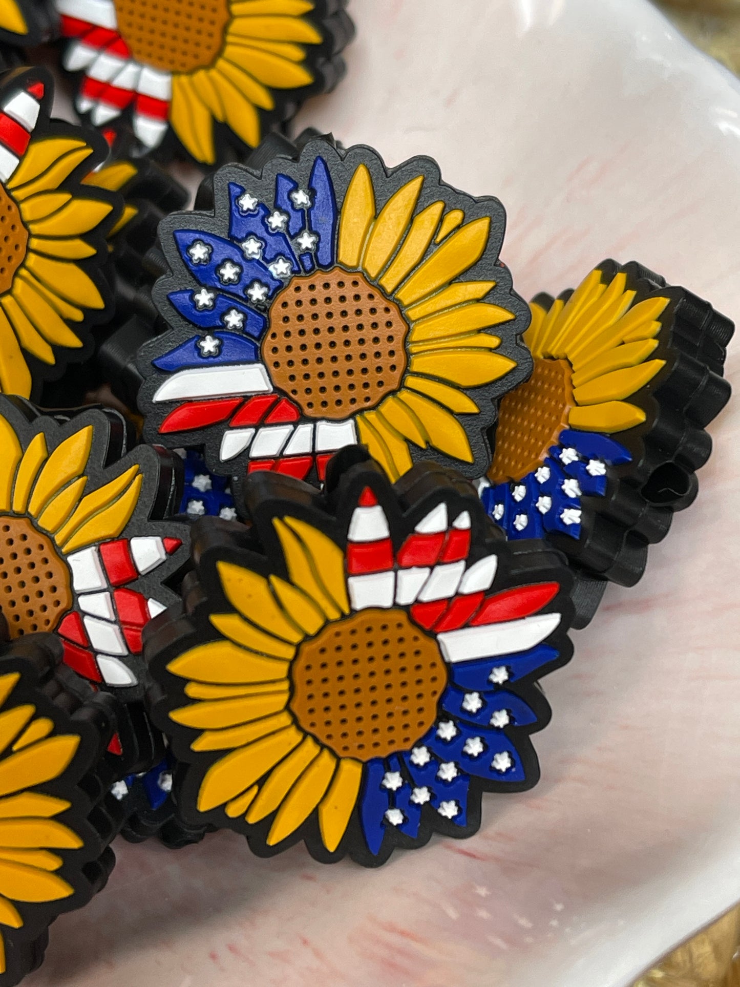 USA Sunflower Flag Focal