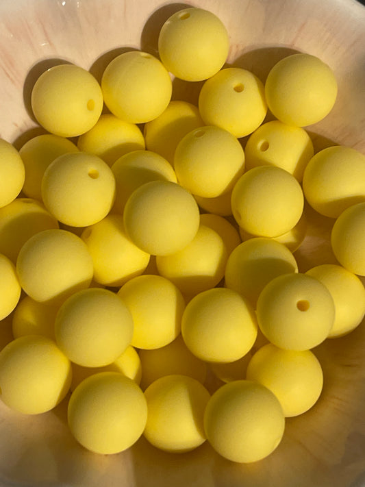 Custard Yellow 15mm round
