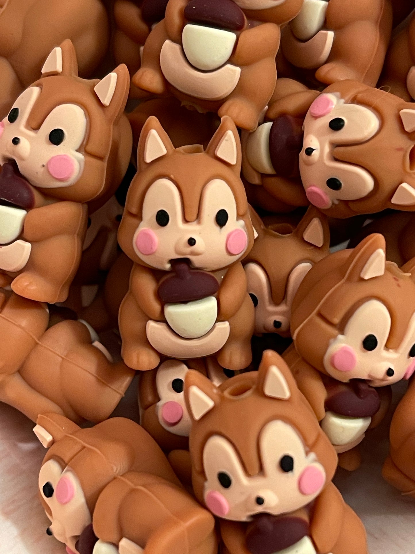 3D Squirrel Silicone Focal