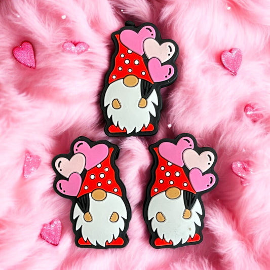 RED Gnome Balloons Valentine Focal