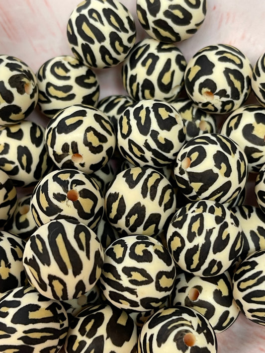Leopard Printed 15mm Round