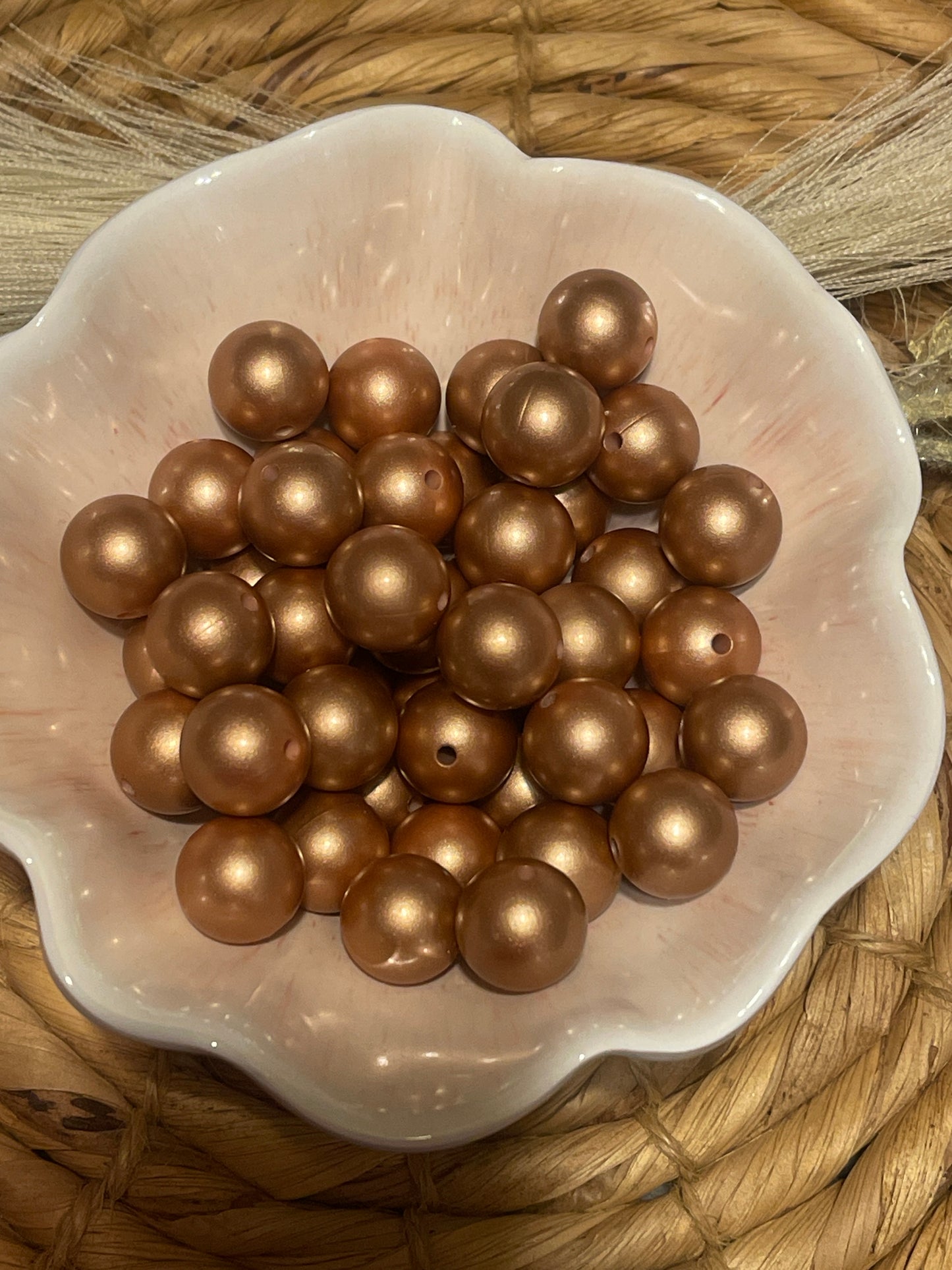 Metallic Rose Gold 15mm round