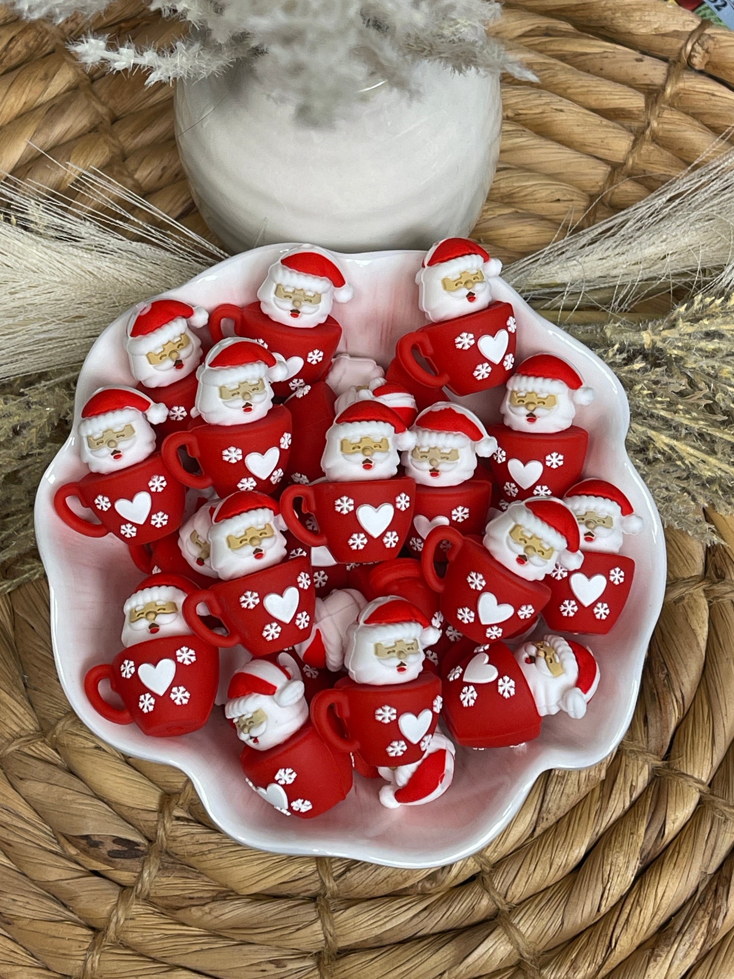 3D Santa Cup Focal Beads