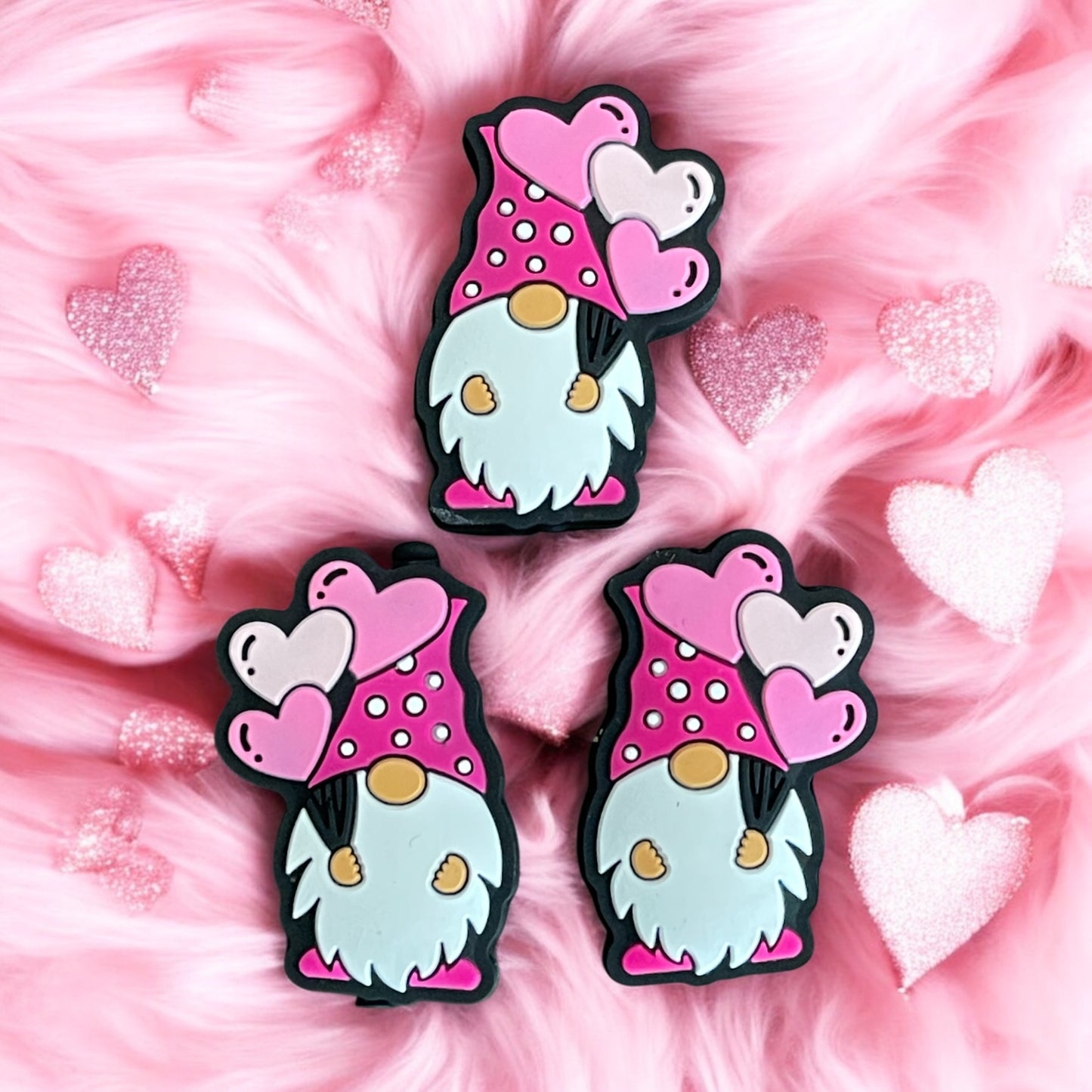 PINK Gnome Balloons Valentine Focal