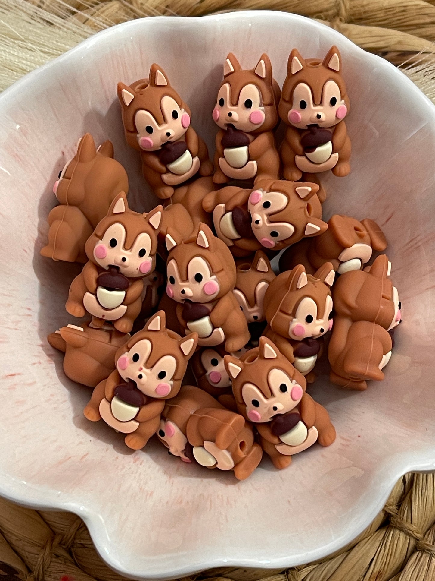 3D Squirrel Silicone Focal