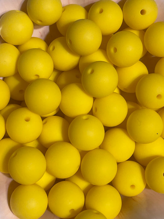Canary Yellow 15mm round
