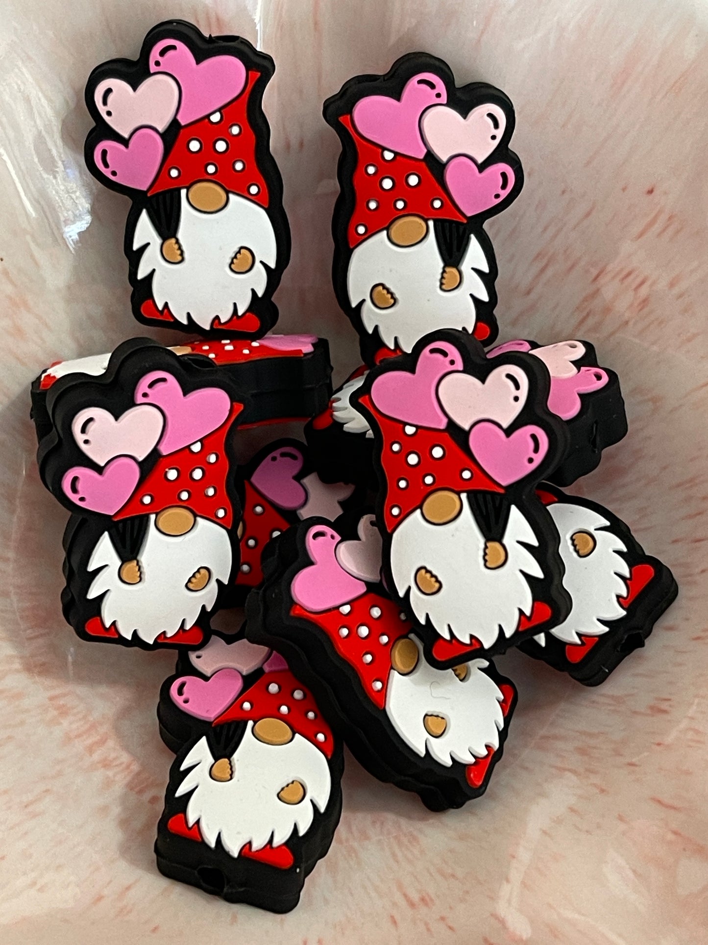 RED Gnome Balloons Valentine Focal
