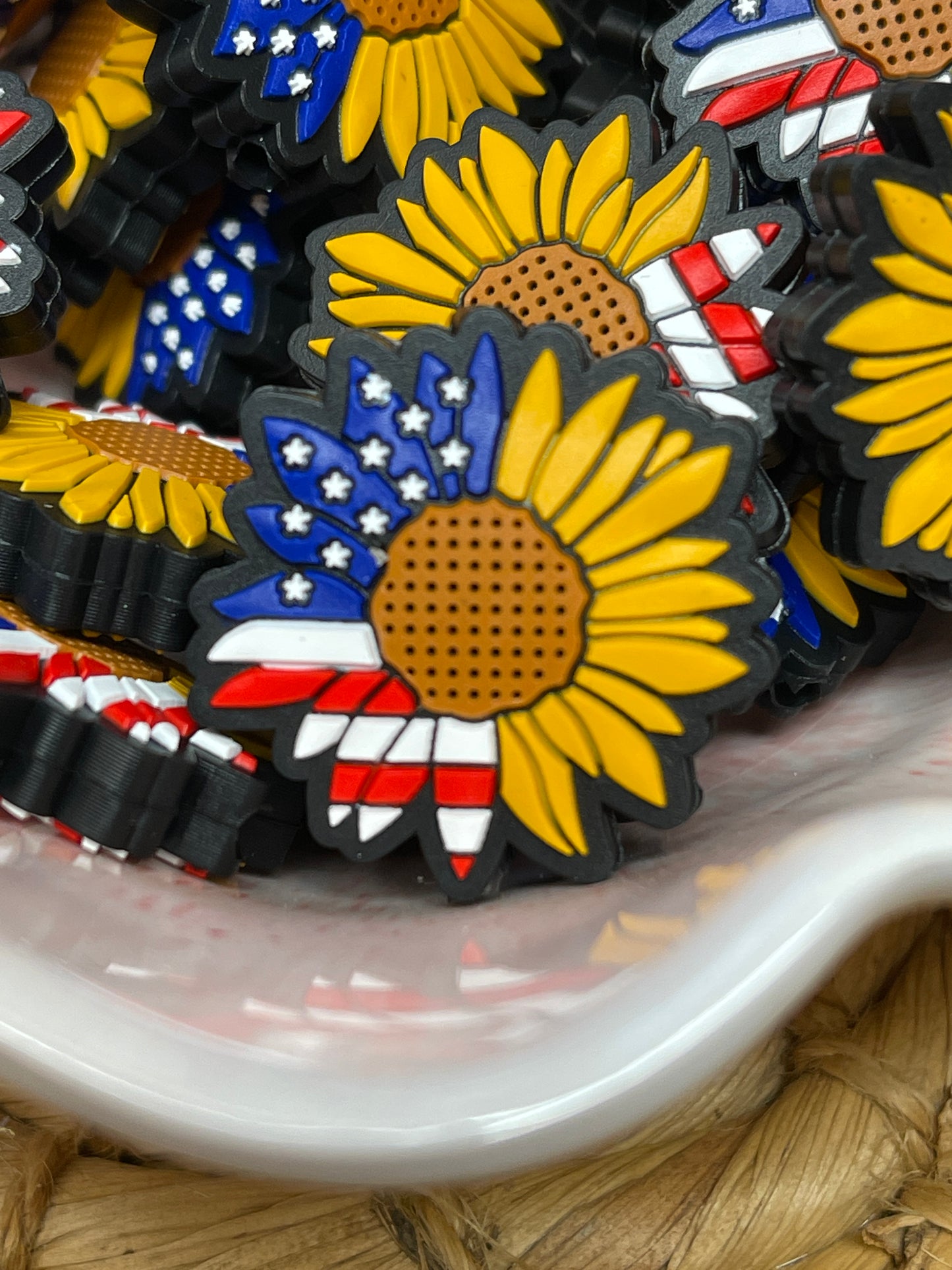 USA Sunflower Flag Focal