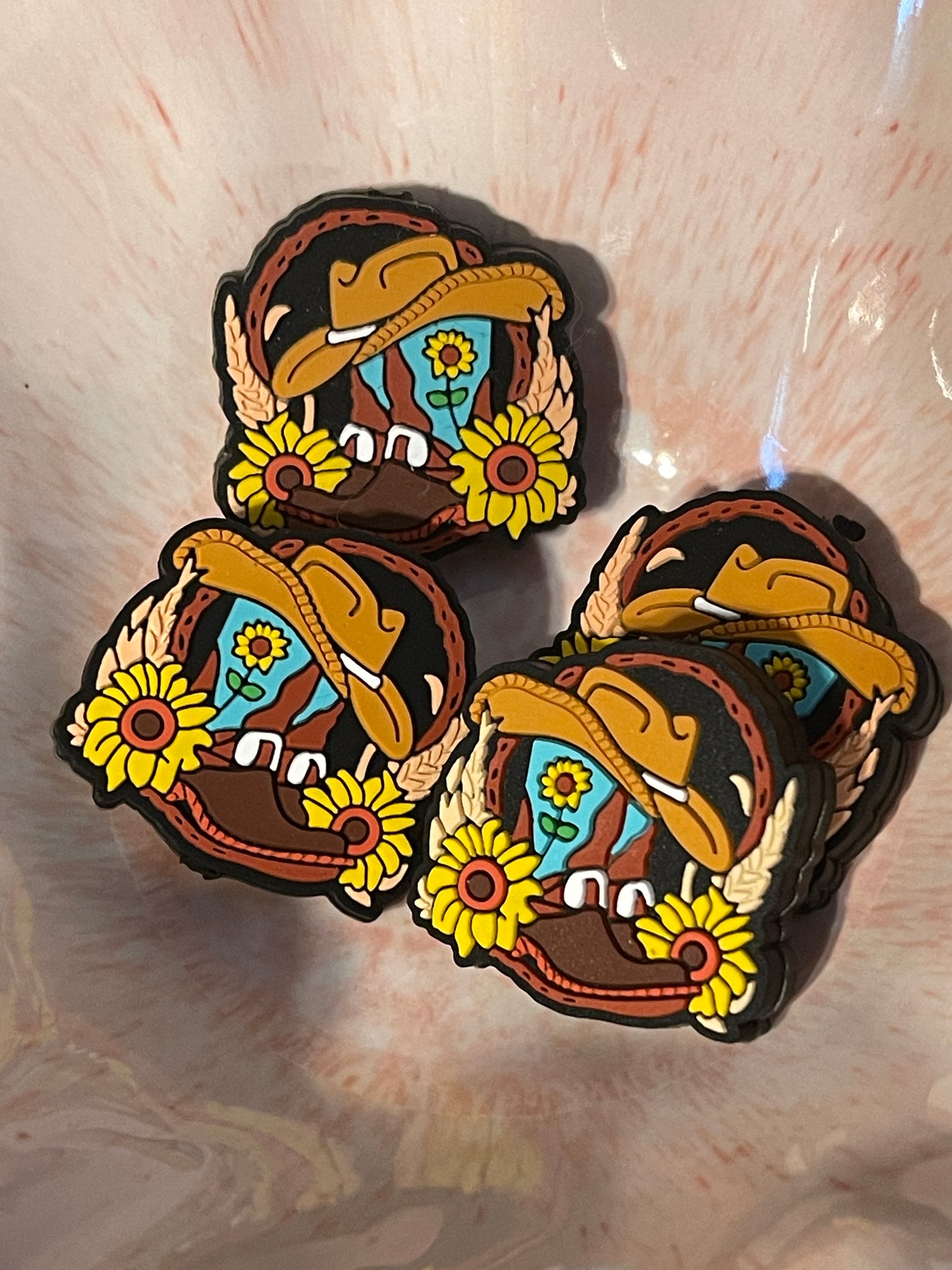 Sunflower Hat and Cowboy Boots Focal