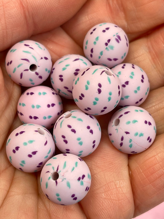 Semicolon Purple Teal 15 mm round