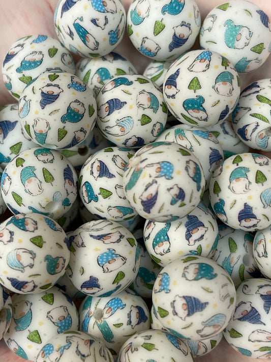 Christmas Gnome Printed 15mm Round