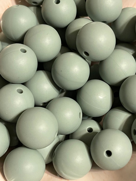 Dark Grey Green 15mm round