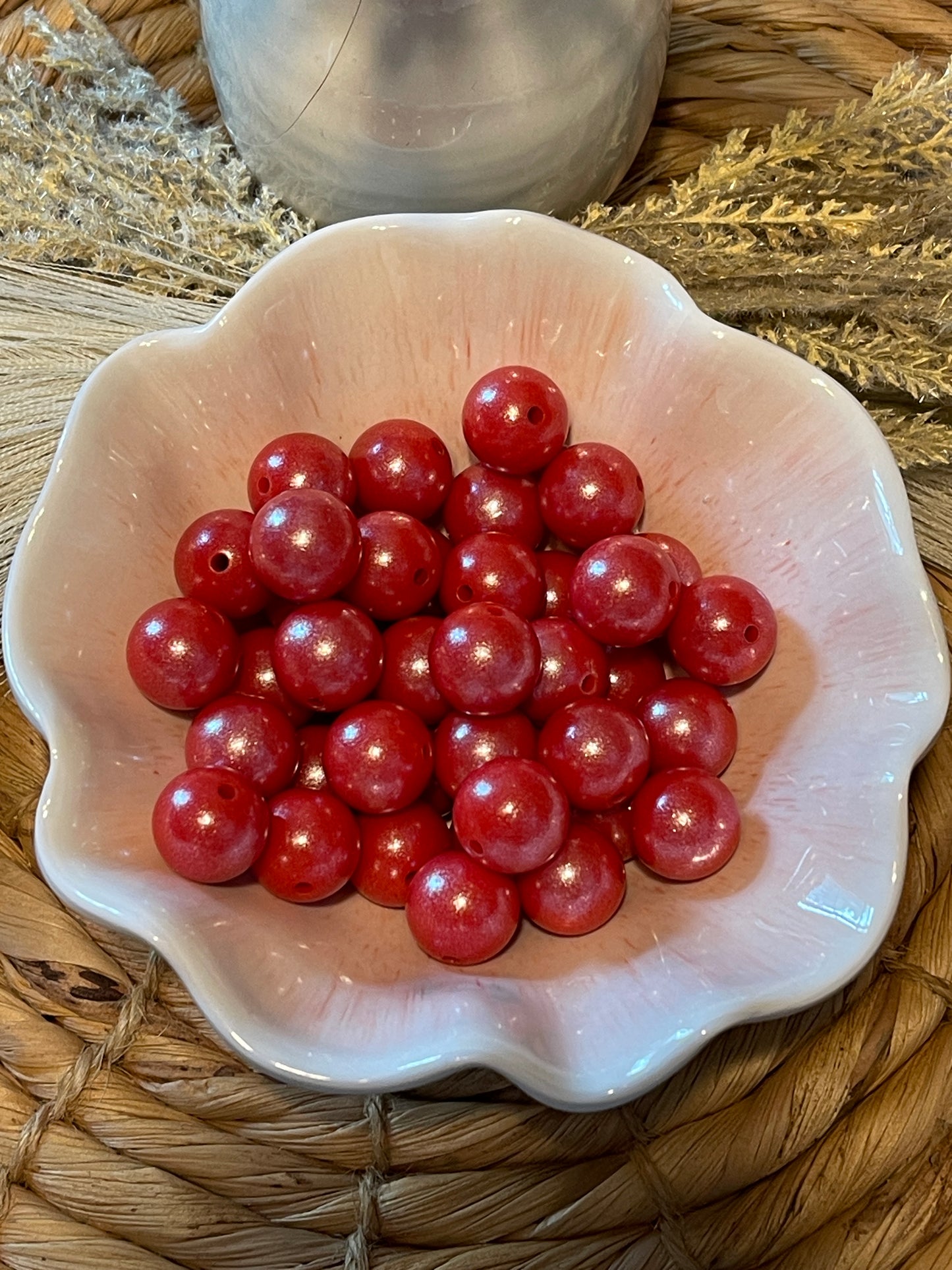 Opal Scarlet Red 15mm round