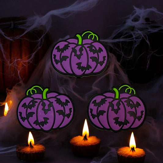 Pumpkin Bat Halloween Silicone Focal Bead