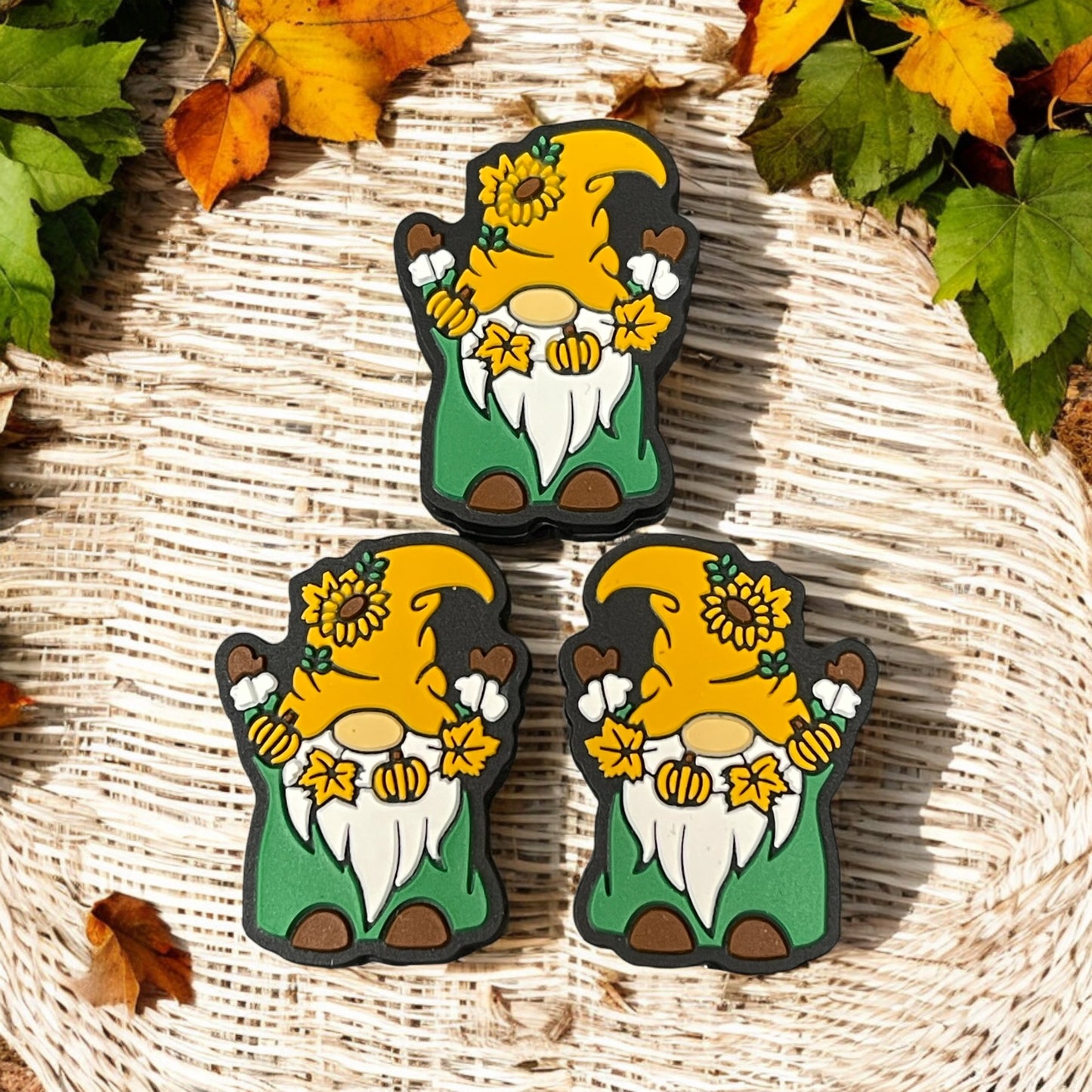 Fall Gnome Silicone Focal Beads