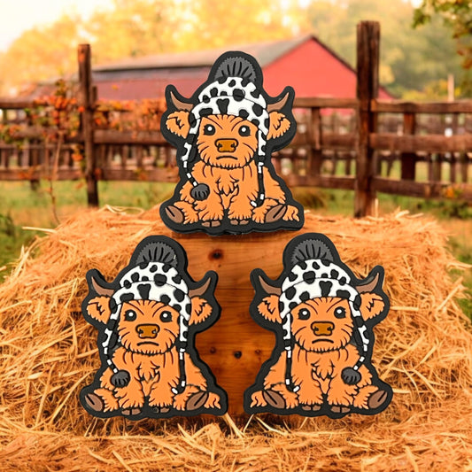 Moo Hat Cow Silicone Focal Beads