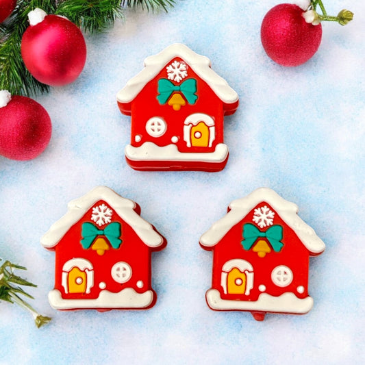 3D Candy House Silicone Focal Beads