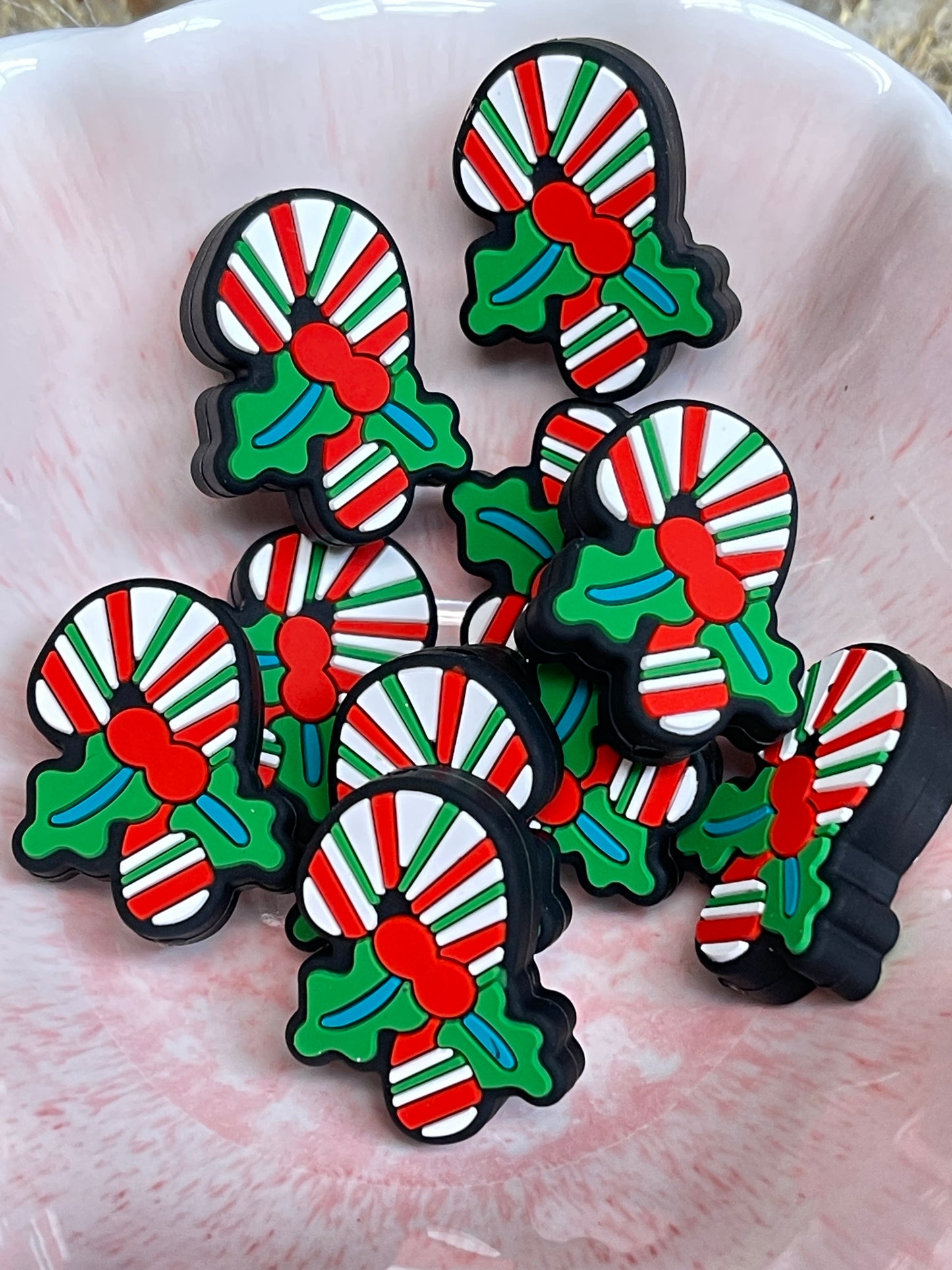 Candy Cane Red Green Focal