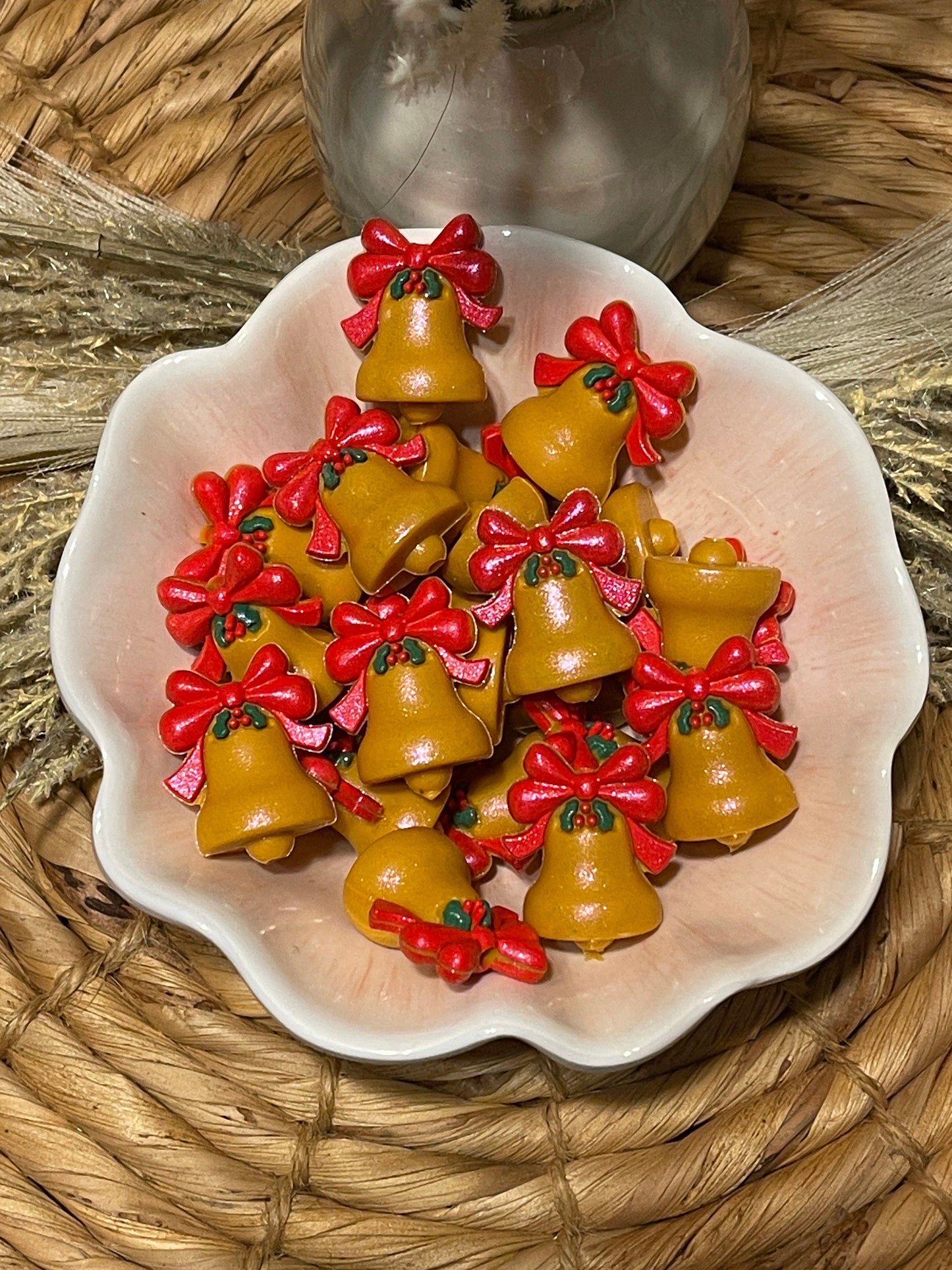 3D Jingle Bells Silicone Focal Beads