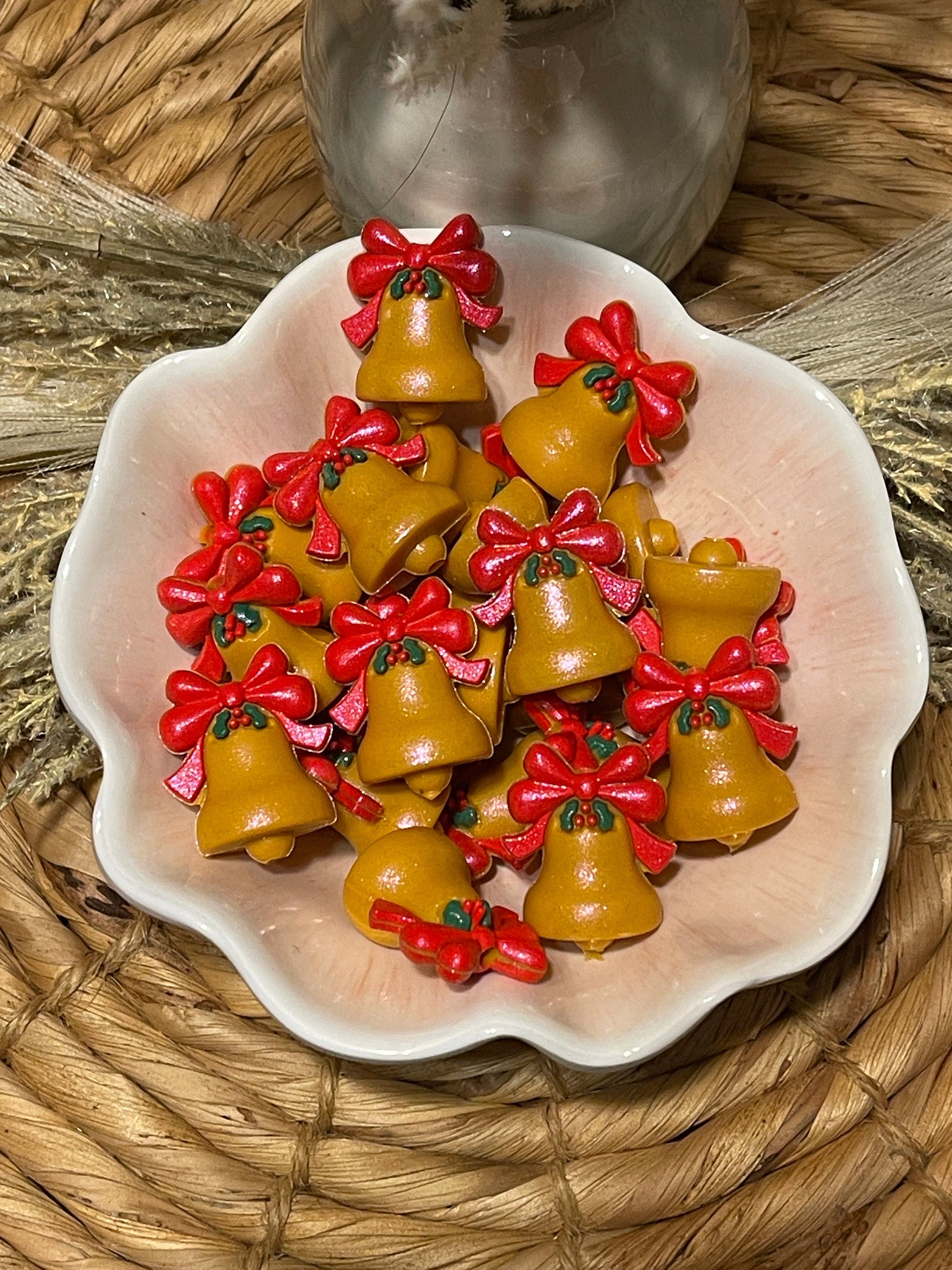 3D Jingle Bells Silicone Focal Beads