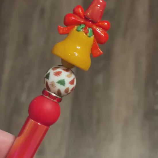 3D Jingle Bells Silicone Focal Beads