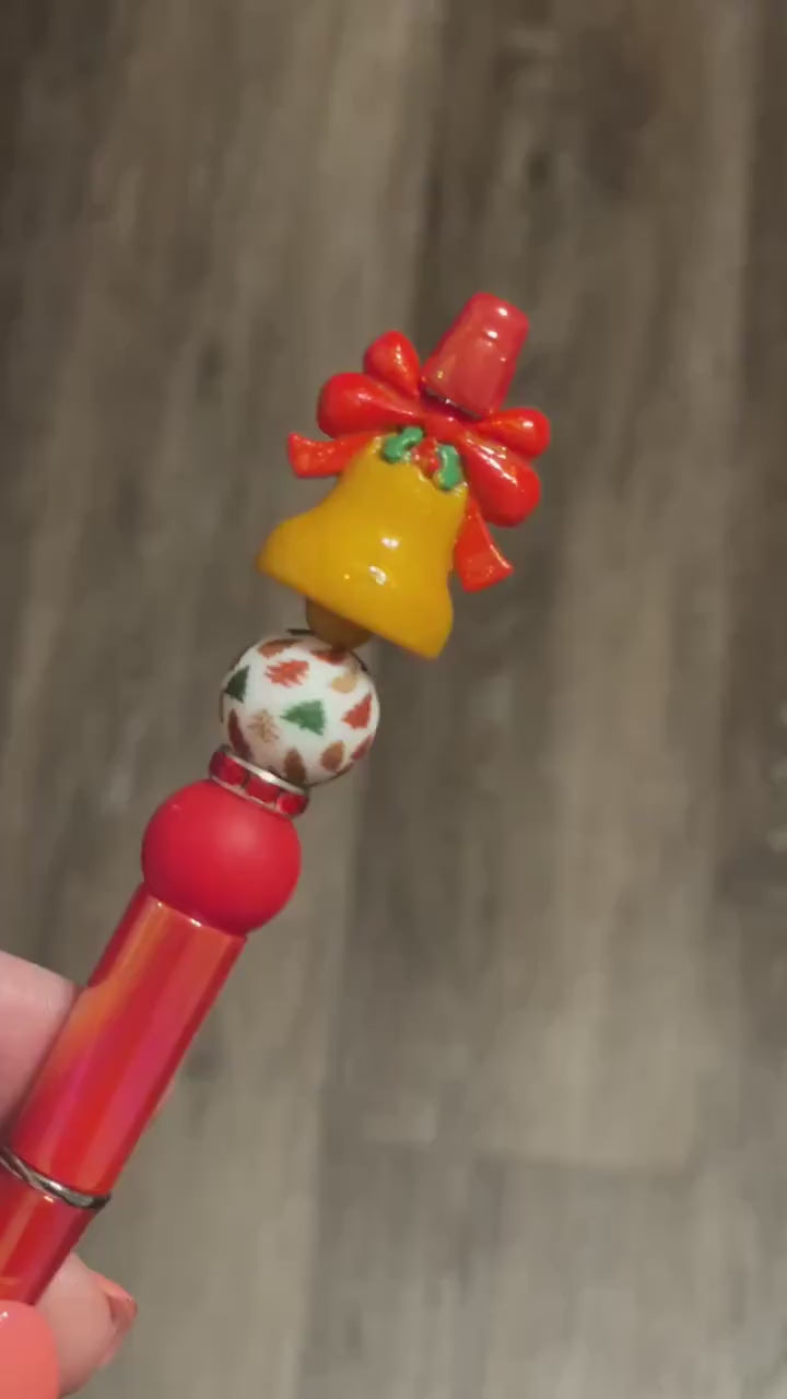 3D Jingle Bells Silicone Focal Beads