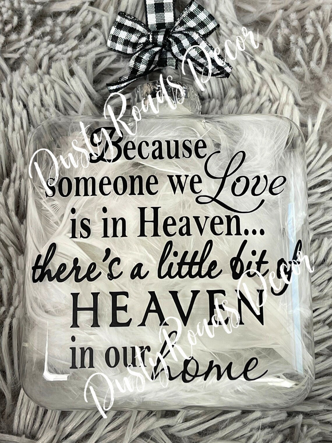 Because someone we love is in Heaven ornament. Memory ornament. Christmas ornament.