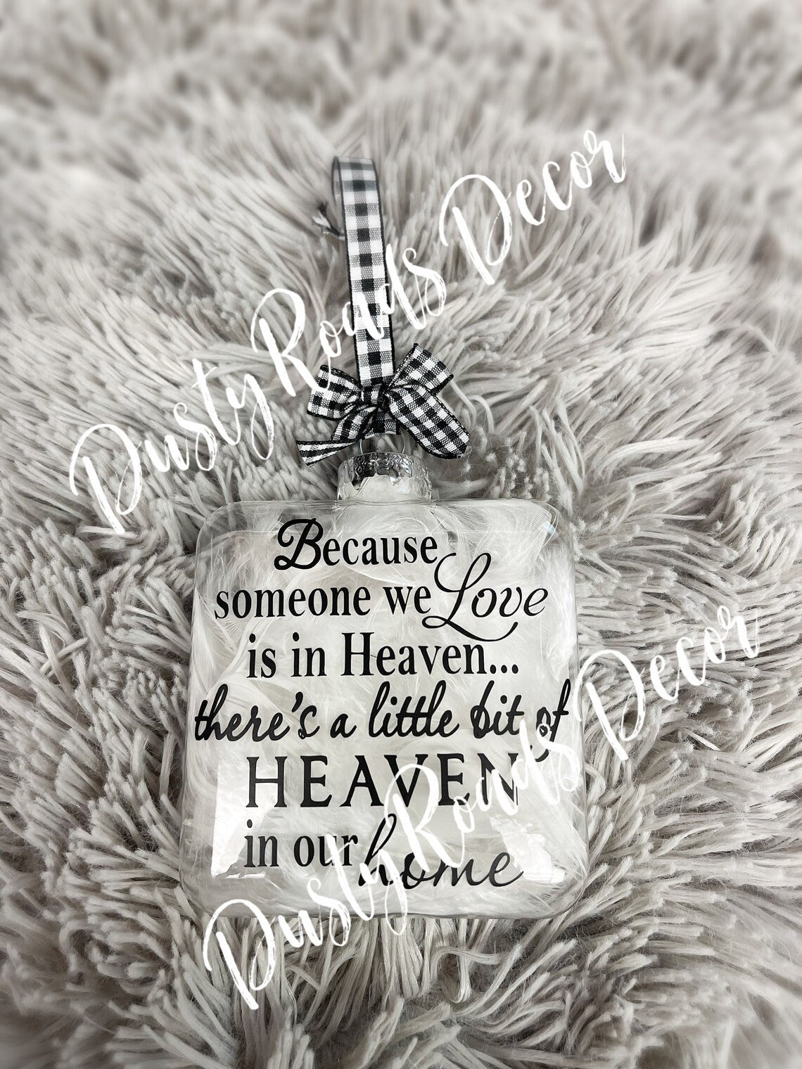 Because someone we love is in Heaven ornament. Memory ornament. Christmas ornament.