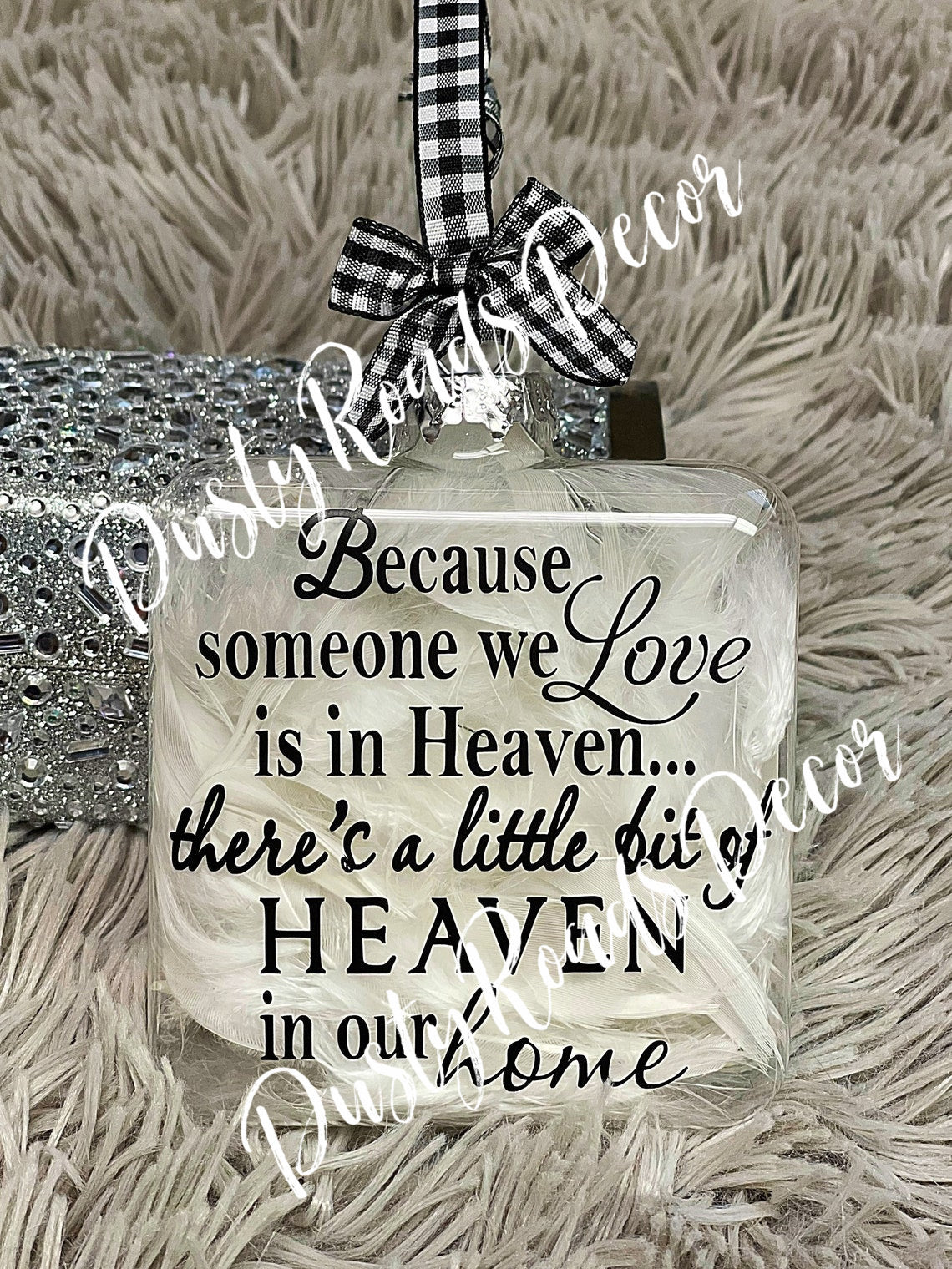 Because someone we love is in Heaven ornament. Memory ornament. Christmas ornament.